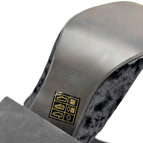 NEW Nasty Gal 'Clear It Out' Black Velvet Block Heel Zip Ankle Boot US7 UK5 - Picture 15 of 16